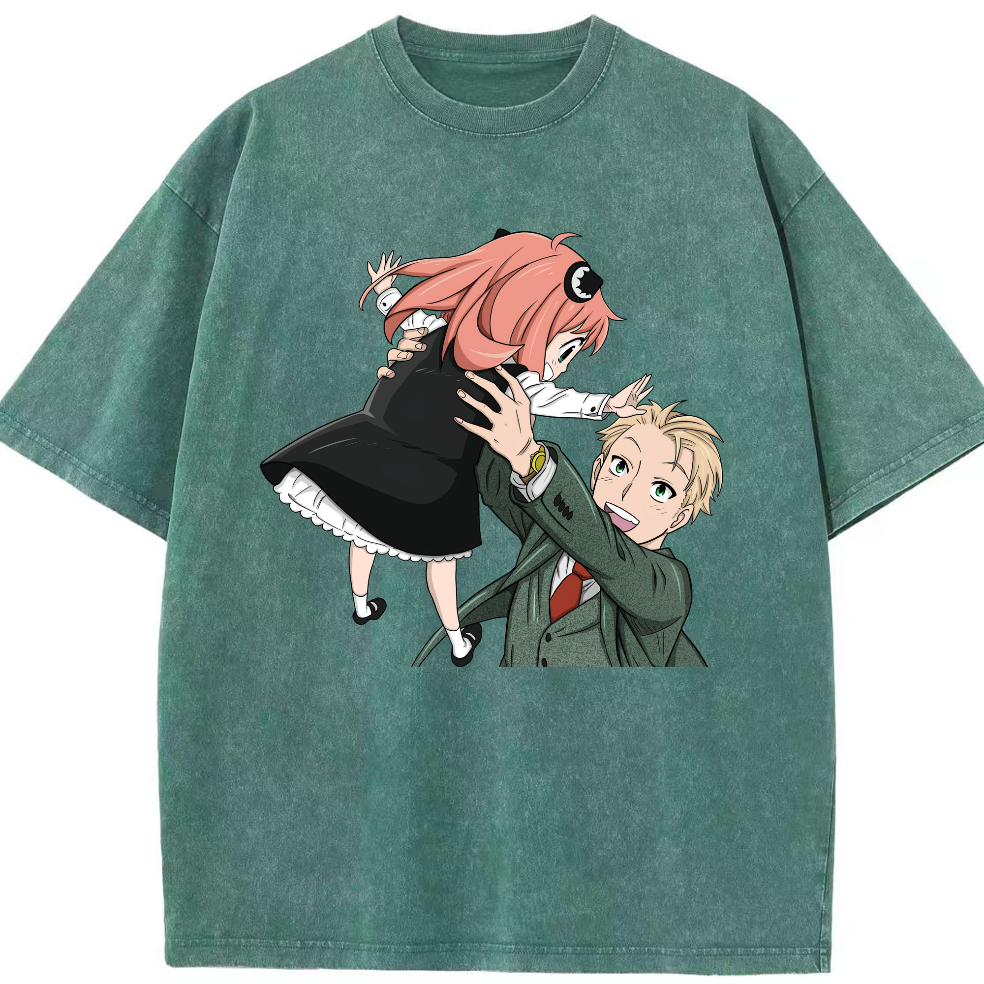 （画像用） SPY×FAMILY间谍家家酒 綿100% ヴィンテージ風 半袖Tシャツ（フロントプリント）